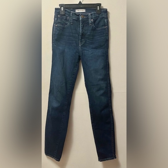 Madewell 10” High Rise Skinny Jeans Eardley Medium Blue Wash - Picture 3 of 9